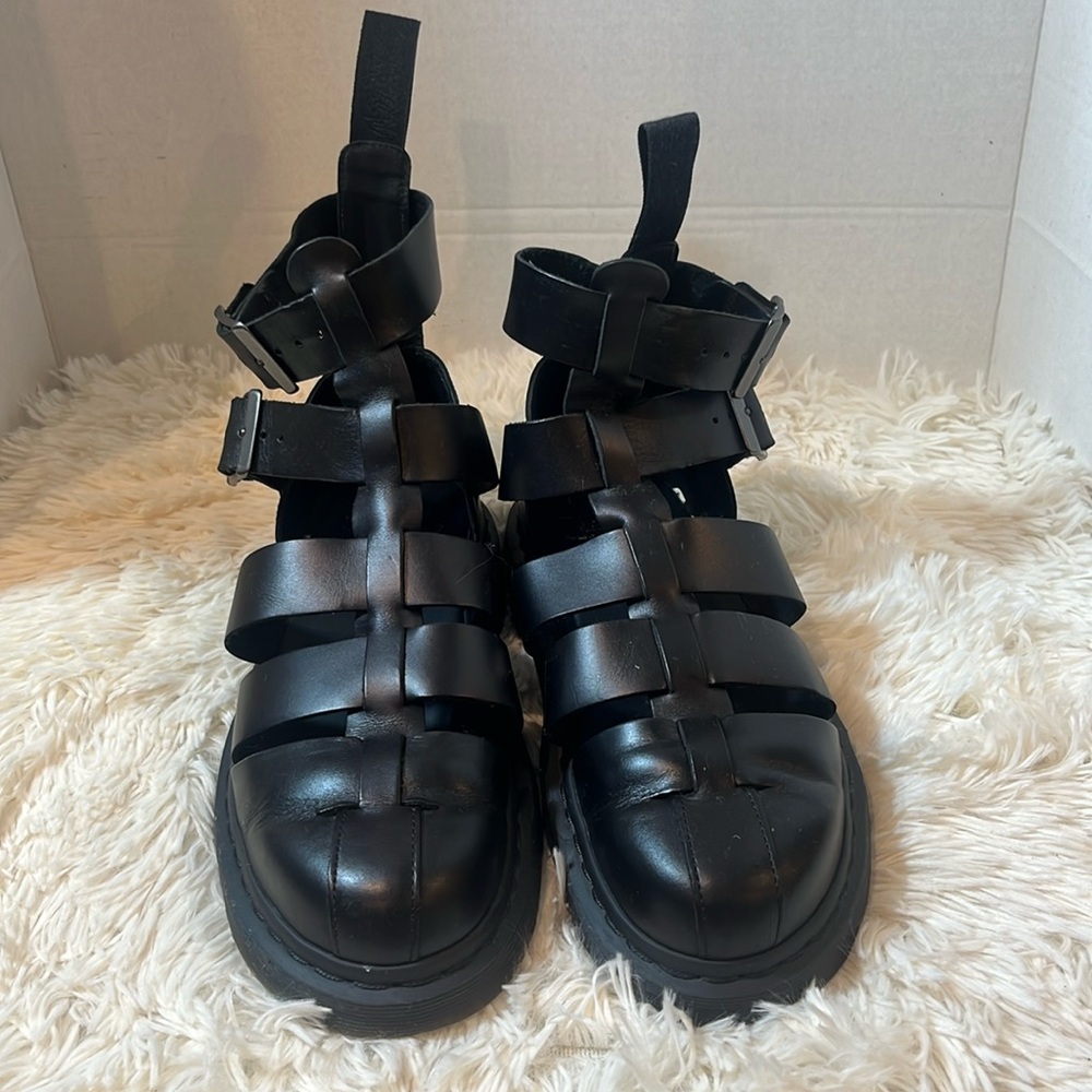 Dr. Martens Black Leather Sandals